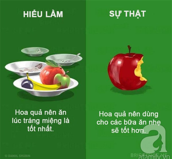 hiểu lầm về ăn uống lành mạnh